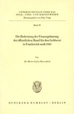 Die Bedeutung der Finanzgebarung der öffentlichen Hand für den Geldwert in Frankreich nach 1945.