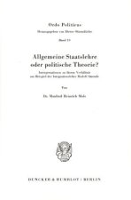 Allgemeine Staatslehre oder politische Theorie?