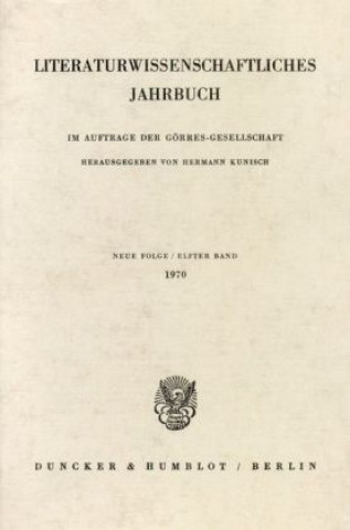 Literaturwissenschaftliches Jahrbuch.. Bd.11/1970