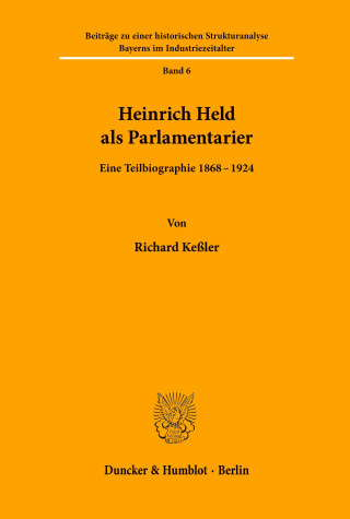 Heinrich Held als Parlamentarier.
