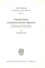Politische Partei und parlamentarische Opposition.