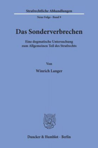 Das Sonderverbrechen.