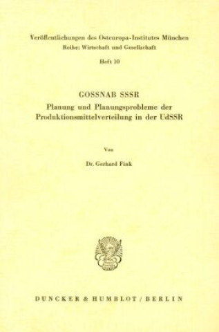 GOSSNAB SSSR.