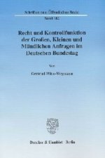 Recht und Kontrollfunktion der Großen, Kleinen und Mündlichen Anfragen im Deutschen Bundestag.