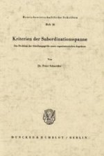 Kriterien der Subordinationsspanne.
