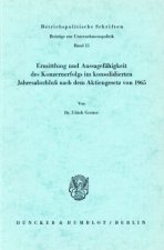 Ermittlung und Aussagefähigkeit des Konzernerfolgs im konsolidierten Jahresabschluß nach dem Aktiengesetz von 1965.