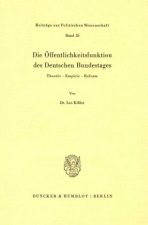 Die Öffentlichkeitsfunktion des Deutschen Bundestages.