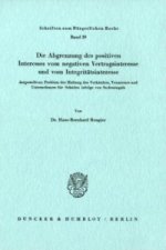 Die Abgrenzung des positiven Interesses vom negativen Vertragsinteresse und vom Integritätsinteresse,