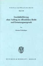 Geschäftsführung ohne Auftrag im öffentlichen Recht und Erstattungsanspruch.