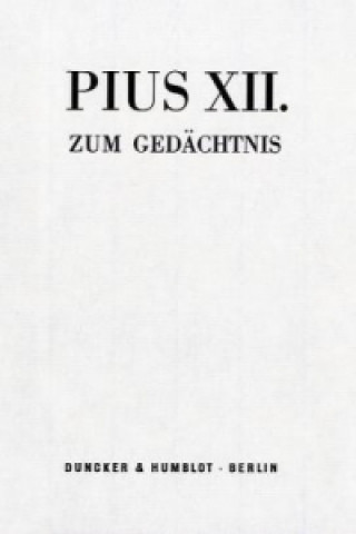 Pius XII. zum Gedächtnis.