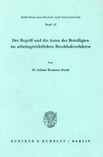 Der Begriff und die Arten der Beteiligten im arbeitsgerichtlichen Beschlußverfahren.