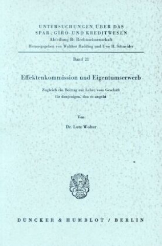 Effektenkommission und Eigentumserwerb.