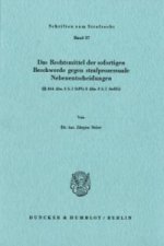 Das Rechtsmittel der sofortigen Beschwerde gegen strafprozessuale Nebenentscheidungen