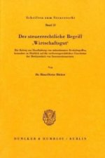 Der steuerrechtliche Begriff »Wirtschaftsgut«.