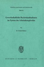 Gewerkschaftliche Boykottmaßnahmen im System des Arbeitskampfrechts.