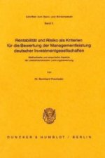 Rentabilität und Risiko als Kriterien für die Bewertung der Managementleistung deutscher Investmentgesellschaften.