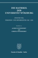 Die Matrikel der Universität Würzburg.