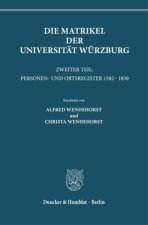 Die Matrikel der Universität Würzburg.