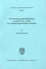 Die Bereicherungsbeschränkung des § 818 Abs. 3 BGB bei nichtigen gegenseitigen Verträgen.