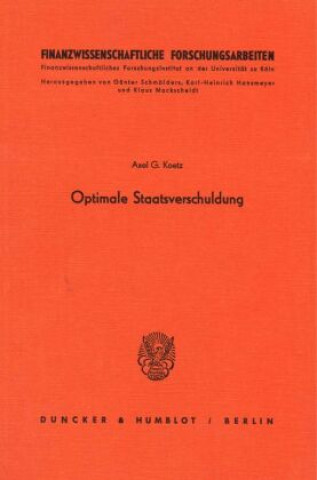 Optimale Staatsverschuldung.