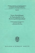 Neuere Entwicklungen der Regionalpolitik in der Bundesrepublik Deutschland.