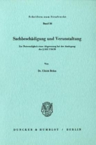 Sachbeschädigung und Verunstaltung.