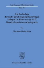 Die Rechtslage der nicht genehmigungsbedürftigen Anlagen im Sinne von 22 ff. Bundes-Immissionsschutzgesetz.