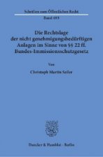 Die Rechtslage der nicht genehmigungsbedürftigen Anlagen im Sinne von 22 ff. Bundes-Immissionsschutzgesetz.