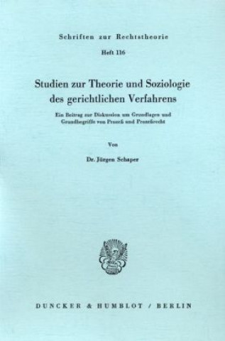 Studien zur Theorie und Soziologie des gerichtlichen Verfahrens.