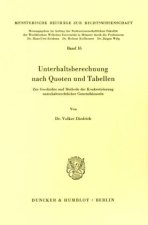 Unterhaltsberechnung nach Quoten und Tabellen.
