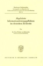 Abgeleitete Informationsleistungspflichten im deutschen Zivilrecht.
