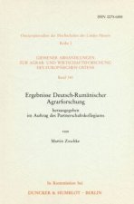 Ergebnisse Deutsch-Rumänischer Agrarforschung.