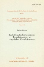 Beschaffung landwirtschaftlicher Produktionsmittel im ungarischen Wirtschaftssystem.