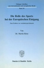 Die Rolle des Sports bei der Europäischen Einigung.
