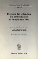 Probleme der Vollendung des Binnenmarktes in Europa nach 1992.