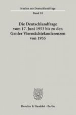 Die Deutschlandfrage vom 17. Juni 1953 bis zu den Genfer Viermächtekonferenzen von 1955.