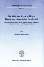 Die Rolle der Strafe in Hegels Theorie der bürgerlichen Gesellschaft.