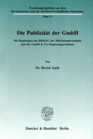 Die Publizität der GmbH.