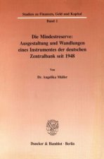 Die Mindestreserve: Ausgestaltung und Wandlungen eines Instrumentes der deutschen Zentralbank seit 1948.