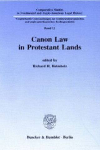 Canon Law in Protestant Lands.