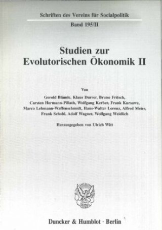 Studien zur Evolutorischen Ökonomik II.