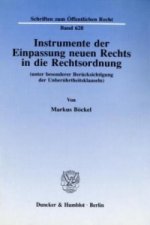 Instrumente der Einpassung neuen Rechts in die Rechtsordnung