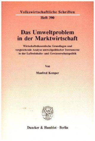 Das Umweltproblem in der Marktwirtschaft.