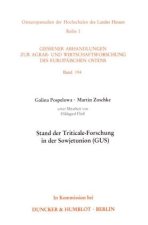 Stand der Triticale-Forschung in der Sowjetunion (GUS).