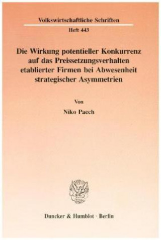 Die Wirkung potentieller Konkurrenz auf das Preissetzungsverhalten etablierter Firmen bei Abwesenheit strategischer Asymmetrien.