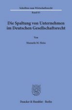Die Spaltung von Unternehmen im Deutschen Gesellschaftsrecht.