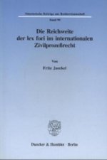 Die Reichweite der lex fori im internationalen Zivilprozeßrecht.