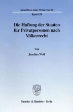 Die Haftung der Staaten für Privatpersonen nach Völkerrecht.