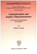 Lohnsubvention und negative Einkommensteuer.