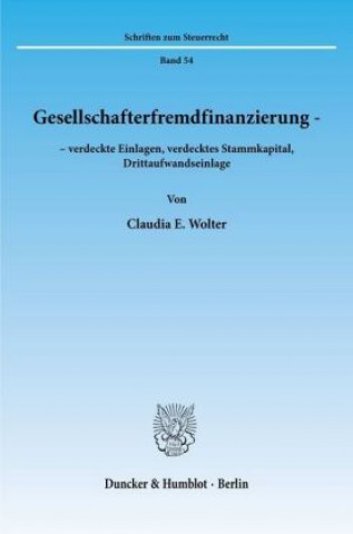 Gesellschafterfremdfinanzierung -